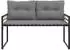 vidaXL Holz-Lagenbank mit Kissen hellgrau 114x55x77cm (42026938)