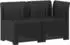 vidaXL Garten-Sofa 2-Sitzer mit Kissen, Rattan-Look PP, anthrazit (8011942)