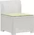 vidaXL Garten-Sofa 1-Sitzer mit Kissen, Rattan-Look PP, weiß (8011788)