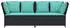 vidaXL Gartensofa mit Kissen, Polyrattan, schwarz (4104130)