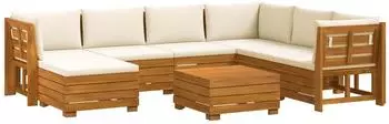 vidaXL Outdoor-Sofagarnitur 8-teilig, Akazienholz, braun (3403088)