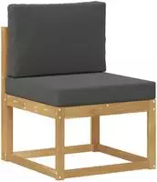 vidaXL Outdoor-Sofagarnitur Massivholz Akazie Wei&szlig; und Anthrazit
