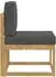 vidaXL Outdoor-Sofagarnitur Massivholz Akazie, weiß & anthrazit (901460)