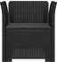 vidaXL Sessel 1-Sitzer mit Kissen Rattan-Look PP anthrazit (8011853)