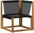 vidaXL Outdoor Mittel- und Ecksofa mit Kissen, 3-teilig, natur (900621)