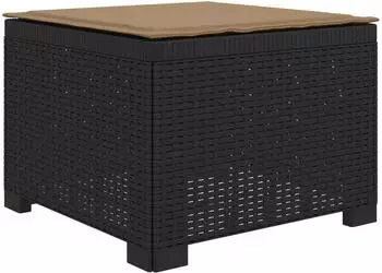 vidaXL Garten-Sofa 1-Sitzer mit Kissen, Rattan-Look PP, anthrazit (8011762)