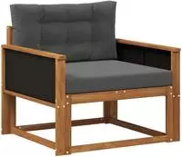 vidaXL Outdoor Mittelsofa Massivholz Akazie Natur