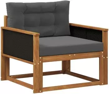 vidaXL Outdoor Mittelsofa Akazienholz massiv, natur (3438841)