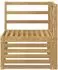 vidaXL Ecksofa Massivholz Akazie weiß 63x63x73cm (901503)