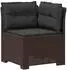 vidaXL Garten-Sofa 1-Sitzer Rattan-Look PP braun mit Kissen (8011837)