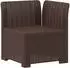 vidaXL Garten-Sofa 1-Sitzer Rattan-Look PP braun mit Kissen (8011837)