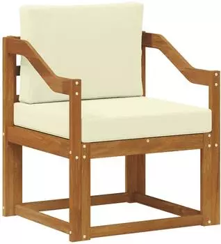 vidaXL Outdoor-Sofa Akazienholz massiv und Polyester (3436247)