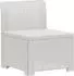 vidaXL Garten-Sofa 6-Sitzer Rattan-Look PP weiß (3444104)