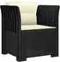 vidaXL 1-Sitzer Sessel mit Kissen, Rattan-Look PP, anthrazit (8011868)