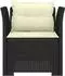 vidaXL 1-Sitzer Sessel mit Kissen, Rattan-Look PP, anthrazit (8011868)