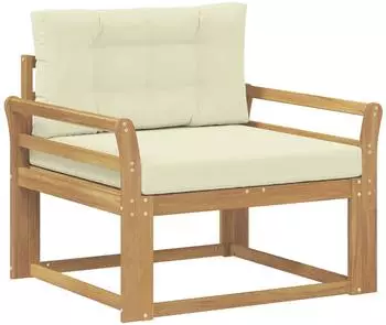 vidaXL Outdoor Mittelsofa Polyester wei&szlig; (3439009)