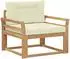 vidaXL Outdoor Mittelsofa Polyester weiß (3439009)