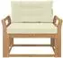 vidaXL Outdoor Mittelsofa Polyester weiß (3439009)