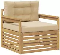vidaXL Outdoor-Sofa Polyester Wei&szlig;