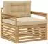 vidaXL Sofaelement Outdoor-Sofa Polyester weiß (3439125)
