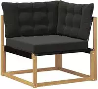 vidaXL Outdoor Ecksofa Massivholz Akazie Wei&szlig;