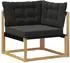 vidaXL Outdoor-Ecksofa massives Akazienholz & Textilene, weiß (901643)