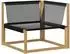 vidaXL Outdoor-Ecksofa massives Akazienholz & Textilene, weiß (901643)