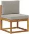 vidaXL Outdoor-Sofagarnitur 7-tlg. mit Kissen, natur und hellgrau (3366504)