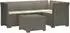 vidaXL 4-Sitzer Gartensofa mit Kissen, Rattan-Look, PP, hellgrau (3444010)
