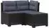 vidaXL Gartensofa 3-Sitzer Rattan-Look PP anthrazit mit Kissen (8011907)