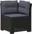 vidaXL Gartensofa 3-Sitzer Rattan-Look PP anthrazit mit Kissen (8011907)