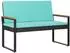 vidaXL Gartenbank 2-Sitzer Poly-Rattan 107x61x80cm (42025341)