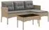 vidaXL Gartensofa-Set 2-tlg. Poly-Rattan beige (4103806)