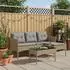 vidaXL Gartensofa-Set 2-tlg. Poly-Rattan beige (4103806)