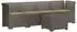 vidaXL 4-Sitzer Gartensofa mit Kissen, Rattan-Look, PP, hellgrau (3443868)