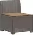 vidaXL 4-Sitzer Gartensofa mit Kissen, Rattan-Look, PP, hellgrau (3443868)