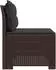 vidaXL Garten-Sofa 1-Sitzer Rattan-Look PP braun mit Kissen (8011801)