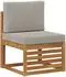 vidaXL Gartenlounge-Set 3-tlg. Akazienholz, hellgrau (3374301)