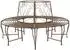 vidaXL Baumbank rund 8-Sitzer Ø160x89cm Stahl antikbraun (42029533)