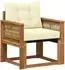 vidaXL Outdoor Mittelsofa Akazienholz und Textilene (3438874)