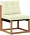 vidaXL Outdoor Mittelsofa Akazienholz und Textilene (3438874)