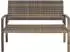 TecTake Murat Gartenbank Polyrattan 2-Sitzer, natur, 250kg, mit Schutzabdeckung