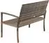 TecTake Murat Gartenbank Polyrattan 2-Sitzer, natur, 250kg, mit Schutzabdeckung