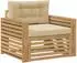 vidaXL Outdoor-Sofa Polyester, weiß und beige (3439145)