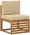 vidaXL Sofagarnitur 3-tlg. mit Kissen, Akazienholz massiv, braun (3383979)