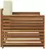 vidaXL Outdoor-Sofa Akazienholz & Polyester, natur/creme (3436400)