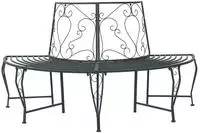 vidaXL Baumbank 4-Sitzanzahl 160 x 80 x 89 cm Stahl Silber Grau