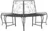vidaXL Baumbank 4-Sitzer 160x80x89cm Stahl silbergrau (42029530)