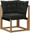 vidaXL Outdoor-Sofagarnitur 5-tlg., natur und schwarz (3381956)