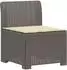 vidaXL 5-Sitzer Gartensofa mit Kissen, Rattan-Look, PP, hellgrau (3444046)